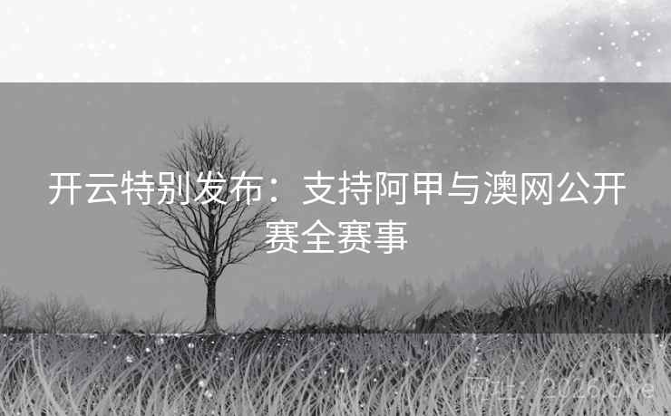 开云特别发布：支持阿甲与澳网公开赛全赛事