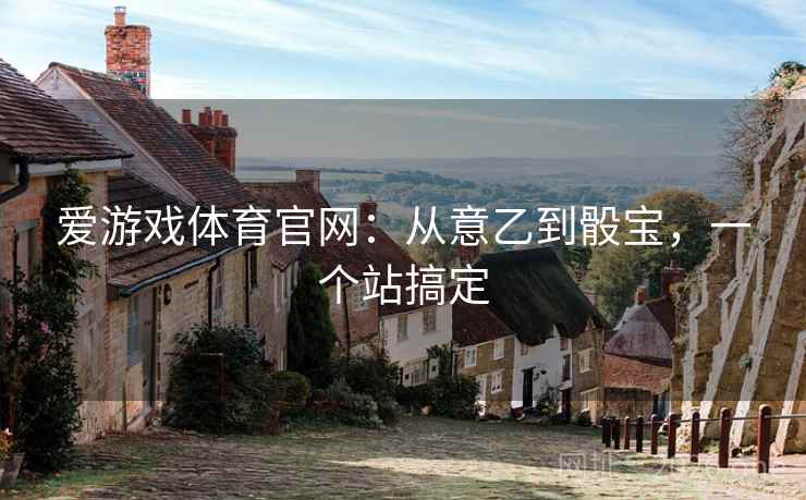 爱游戏体育官网：从意乙到骰宝，一个站搞定